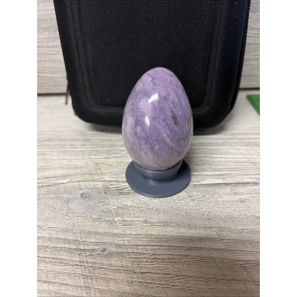 Lot Of 6 Eggs Stone Marble Alabaster Granite Multi Color (e8-01) - Picture 12 of 16